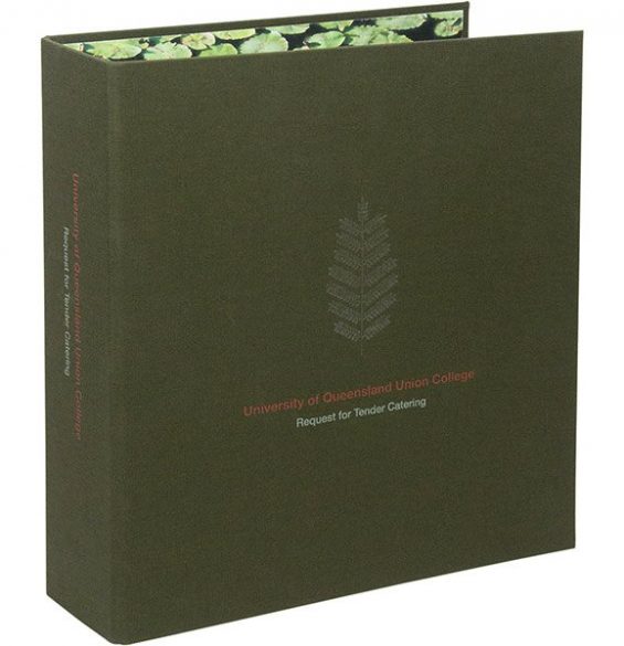 University of Queensland Union College Tender Ring Binder Print Wrap by Foldercorp